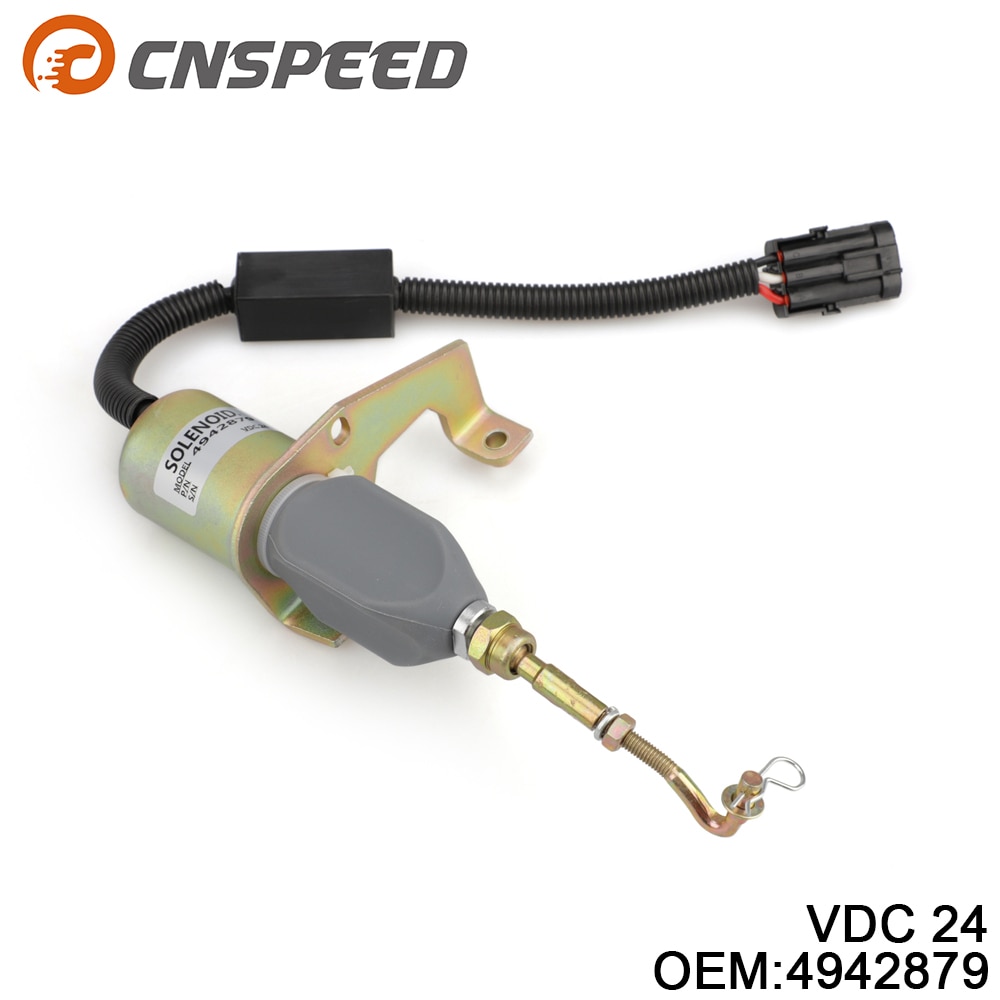 24 Volt Fuel Shutoff Solenoid for Cummins 6BT 6BTA 5.9L 4BT 4BTA 5295567 4942879