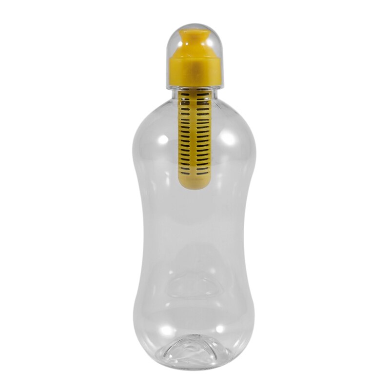 550ML Outdoor Water Bobble Hydration Filter Bottle Filtered Drinking, Yellow: Default Title