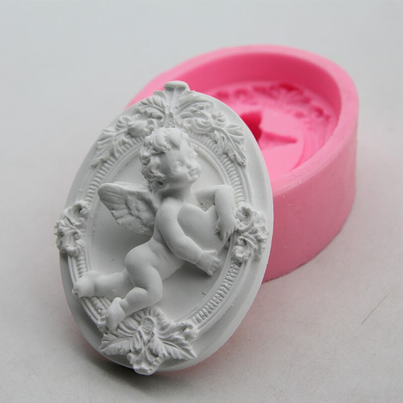Moule à gâteau en Silicone 3D en forme d&#39;ange, décoration de savon, de bonbons, de chocolat, outil de gâteau Fondant, plâtre, artisanat en argile