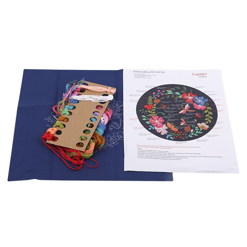 Kill Time Circle Embroidery Kit Needlework Embroidery Cross Stitch Kits Embroidery For Beginner DIY Art Sewing Craft