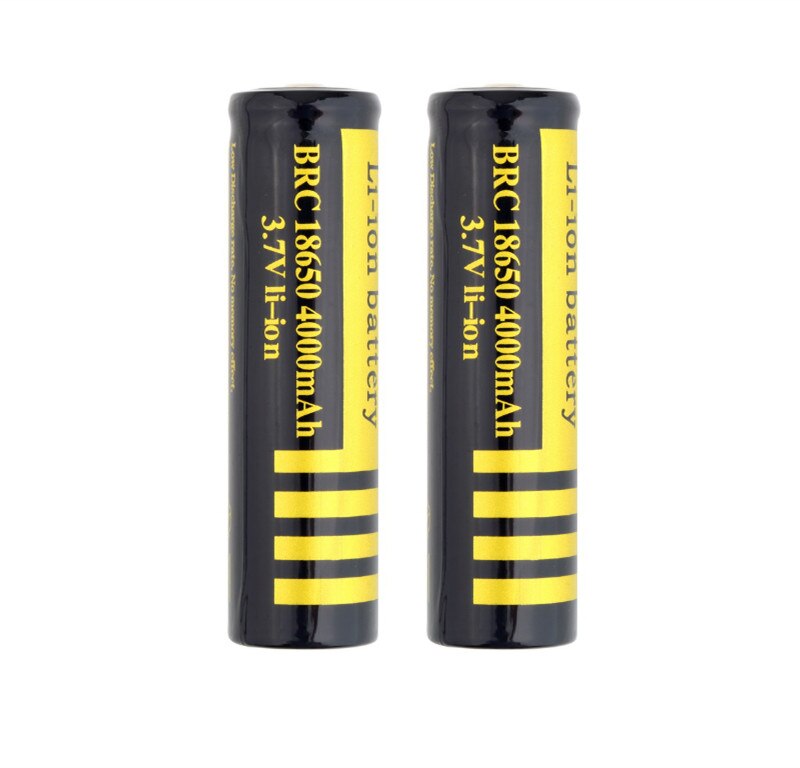 18650 3.7V 4000mAh Rechargeable Li-ion Battery for Flashlight Torch 18650 Battery accumulator battery: 2PCS