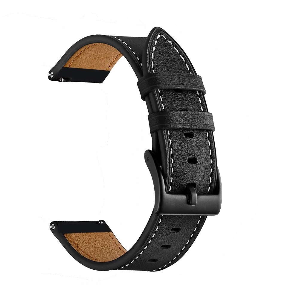 Correa de cuero para reloj inteligente Mibro lite, pulsera deportiva suave, accesorios de repuesto: black / 20mm