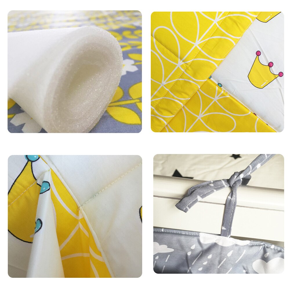 Multi-funcional cama de berço do bebê pendurado saco de armazenamento cama do bebê pára-choques macio 55*60cm decoração do quarto pára-choques conjunto de cama fotografia