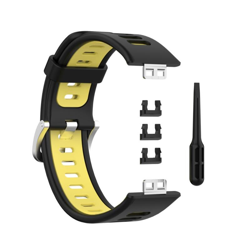 Geeignet für Huawei Uhr Fit Schnalle Silikon Strap Edelstahl Kopf Korn Einfache Feste Farbe Sport Armband Zubehör: 07