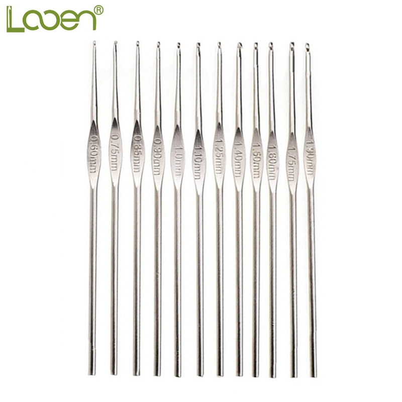 Looen-aiguilles à tricoter métalliques | Petites tailles 0.6 à 1.9mm, aiguilles à tricoter en métal pour fils, tissage, aiguilles à coudre, bricolage, dentelle