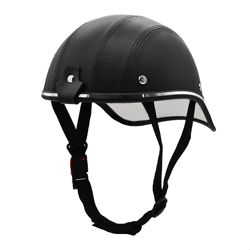 Wosawe cykelhjelm tysk læder vintage casco motorcykel åbent ansigt retro halvhjelm chopper cykel pilot motobike hjelm