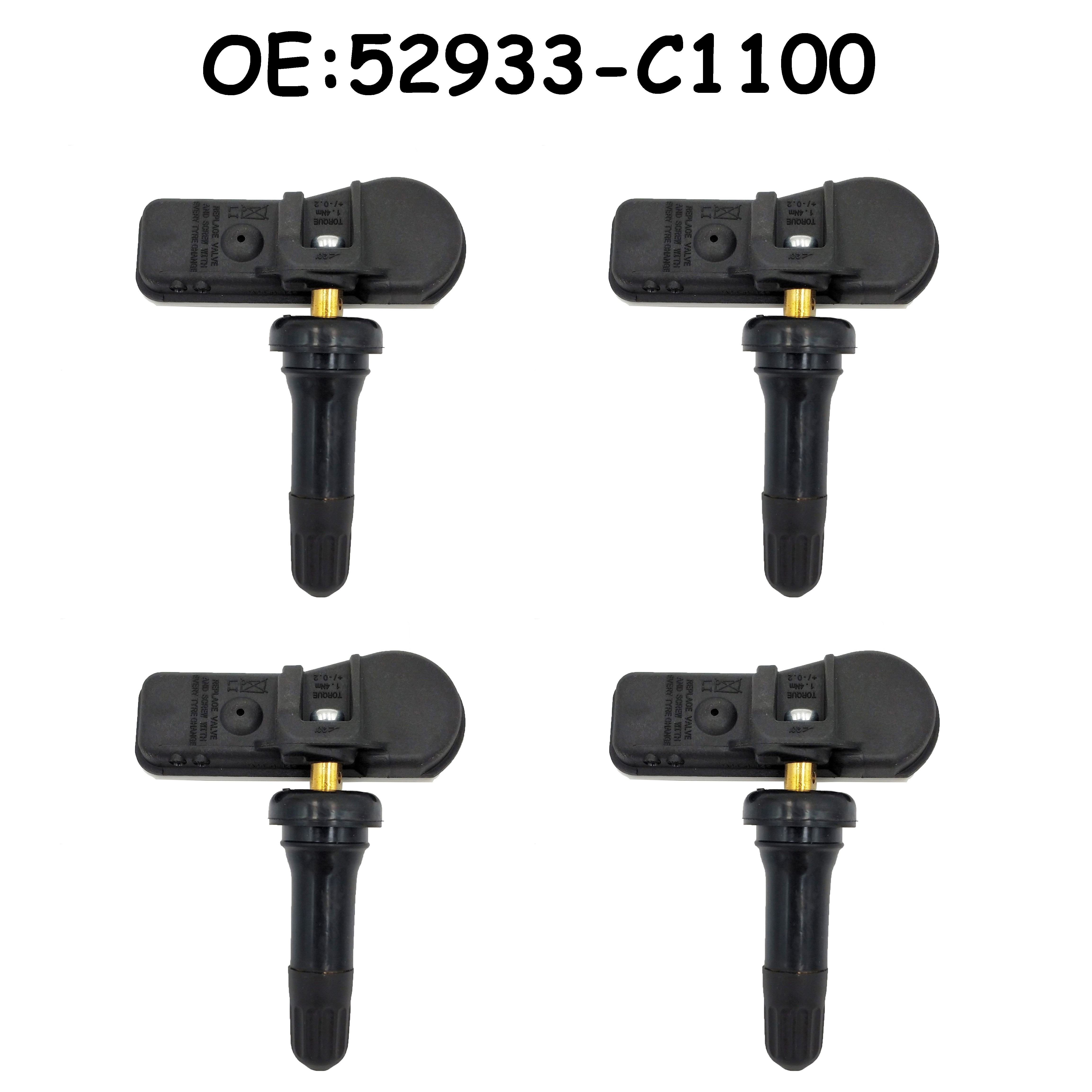 4pcs Tire Pressure Monitor Sensor TPMS 52933C1100 52933-C1100 for Hyundai Creta IX25 Tucson I40 IX35 Sonata Tucso