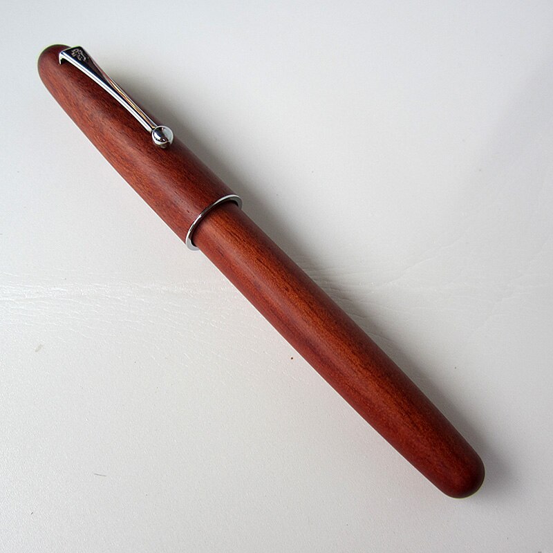 Jinhao 9035 Wooden Fountain Pen 0.7mm Nib Luxury Wood Ink Pens Business Writing Office School Supplie: Burgundy / F