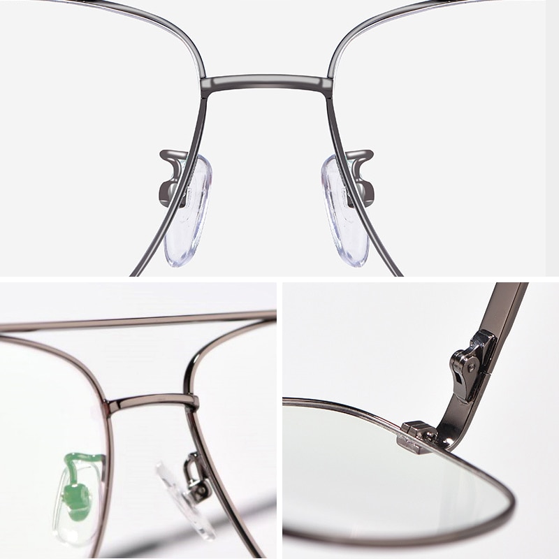 Prescription Frame Glasses for Men Transparent Clear Eyeglasses Frame Optical Myopia Spectacles Pilot Style