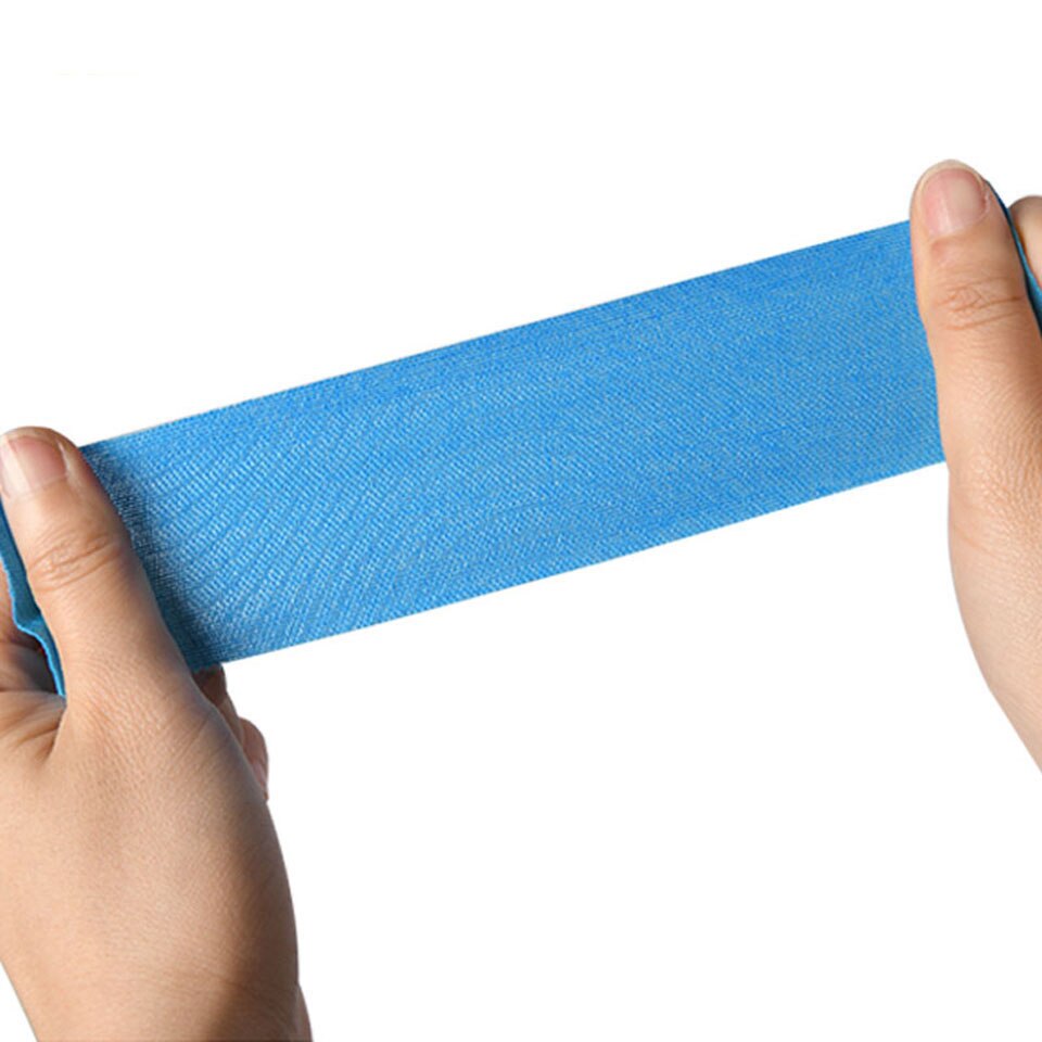 Cinta de kinesiología de una pieza, vendaje muscular deportivo, cinta adhesiva elástica de algodón para lesiones por tensión, alivio del dolor muscular de rodilla