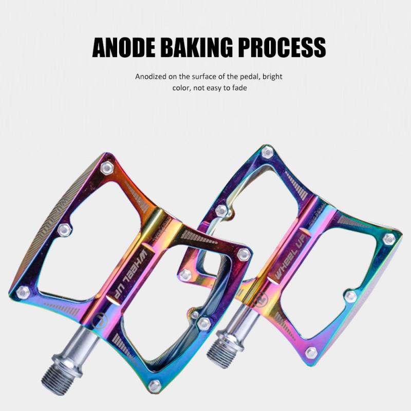 1 Paar Wiel Up Fiets Pedaal Aluminium Lager Mountainbike Pedaal Antislip Kleurrijke Pedaal Voor Mtb Fiets Fiets accessoires