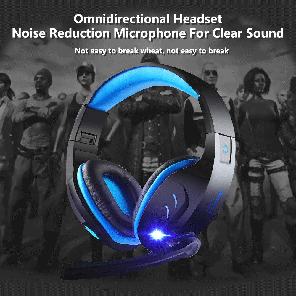 Gaming headset kablede hovedtelefoner stereo surround  ps4 gamer headset hd mic led lys til  ps4 pc xbox computer
