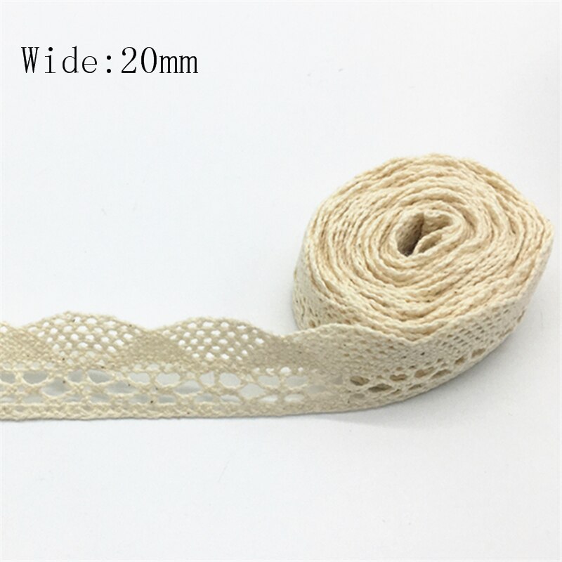 2 yards 100% Katoen Kant Lint Voor Kleding Naaien Stof Ivoor Trim Katoen Gehaakte Kant Stof Lint Handgemaakte Accessoires: Multi-Colored