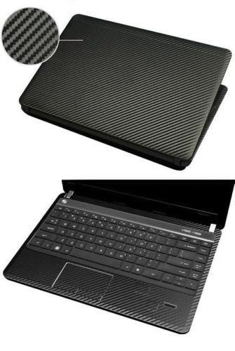 KH Laptop Carbon fiber Leather Sticker Skin Cover Protector for ASUS G73 G73JW G73JH G73S 17.3-inch: Black Carbon fiber