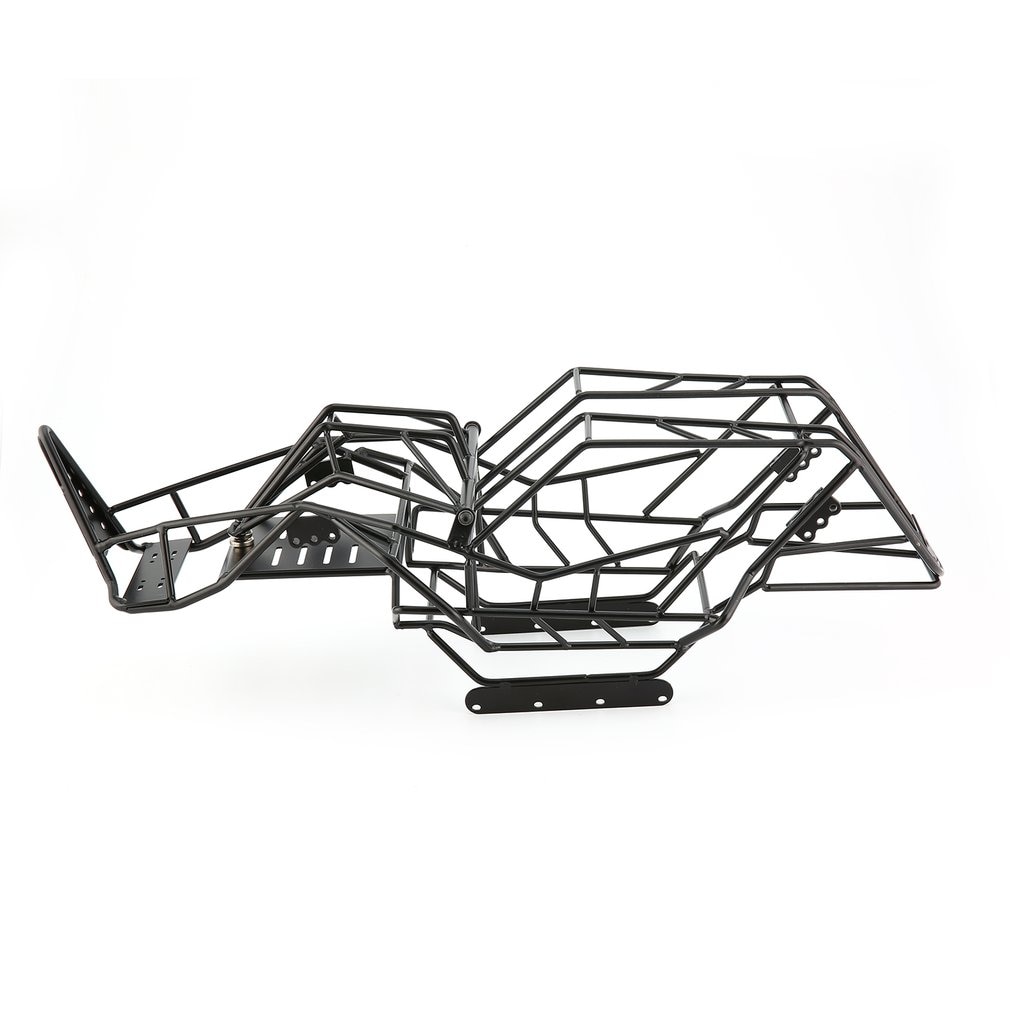 Truck Full Metal Roll Cage Frame Body Black Chassis whith ESC Mount Plate for 1:10 Axial Wraith 90018 Repack Accessories