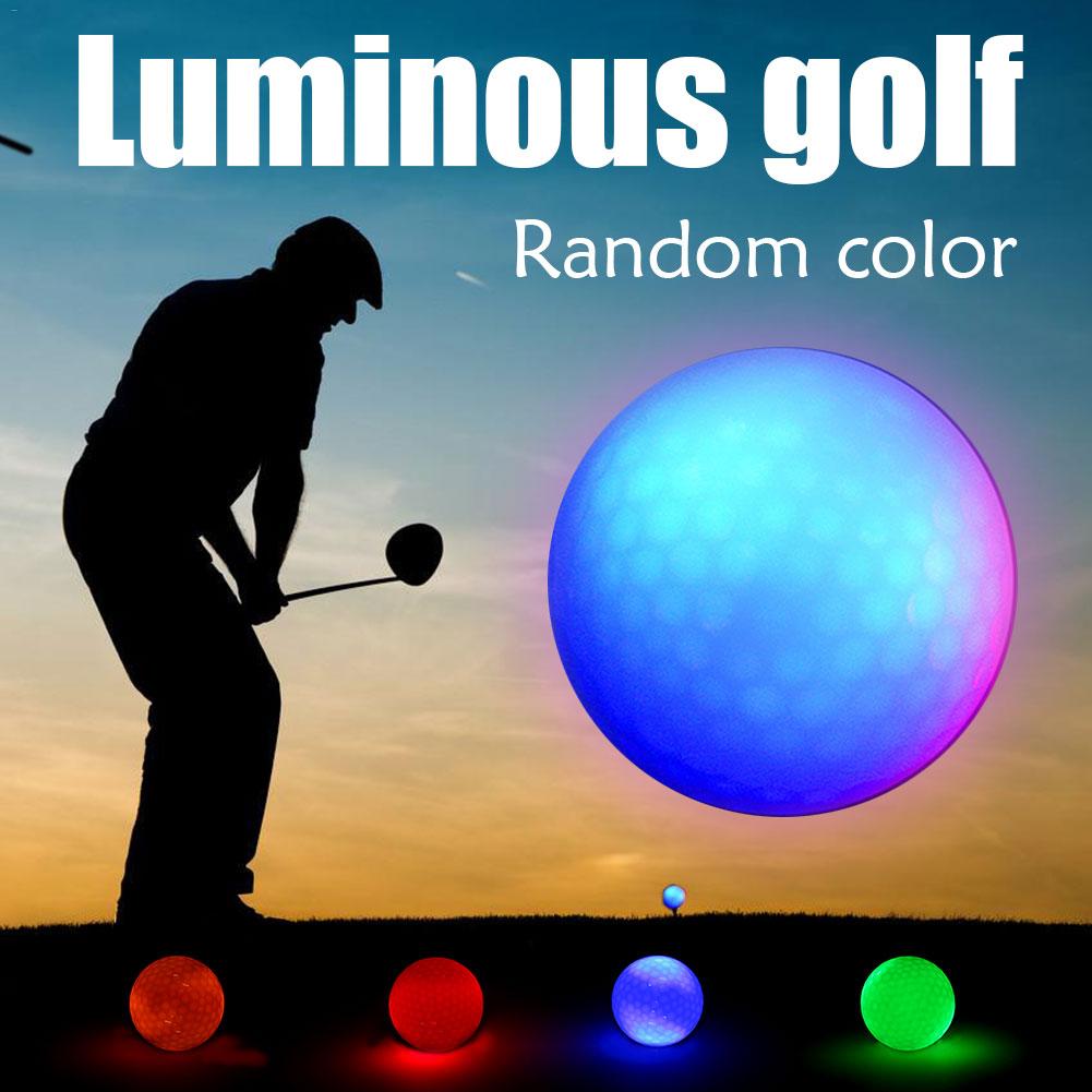Golf konstant ljus boll glödande boll golf led glöd boll glödande golfboll tillbehör slumpmässig färg