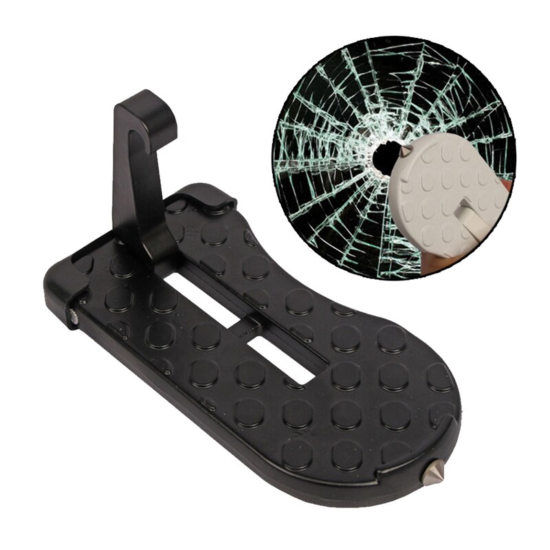 Crochet de verrouillage de porte de voiture pliant, Mini échelle à pédale pour outil de toit de voiture: Black 2