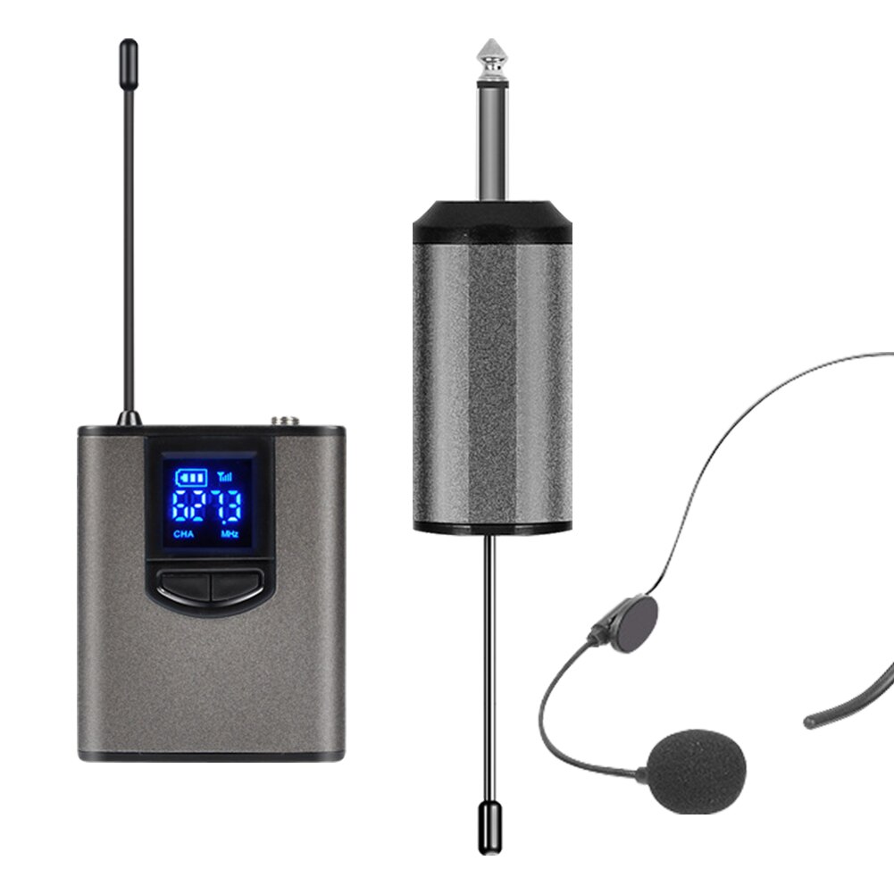 Hands Free Wireless Microphone Speech Public Speaking Teaching Lapel Headset Receiver Transmitter UHF Mini Portable: Headset Microphone