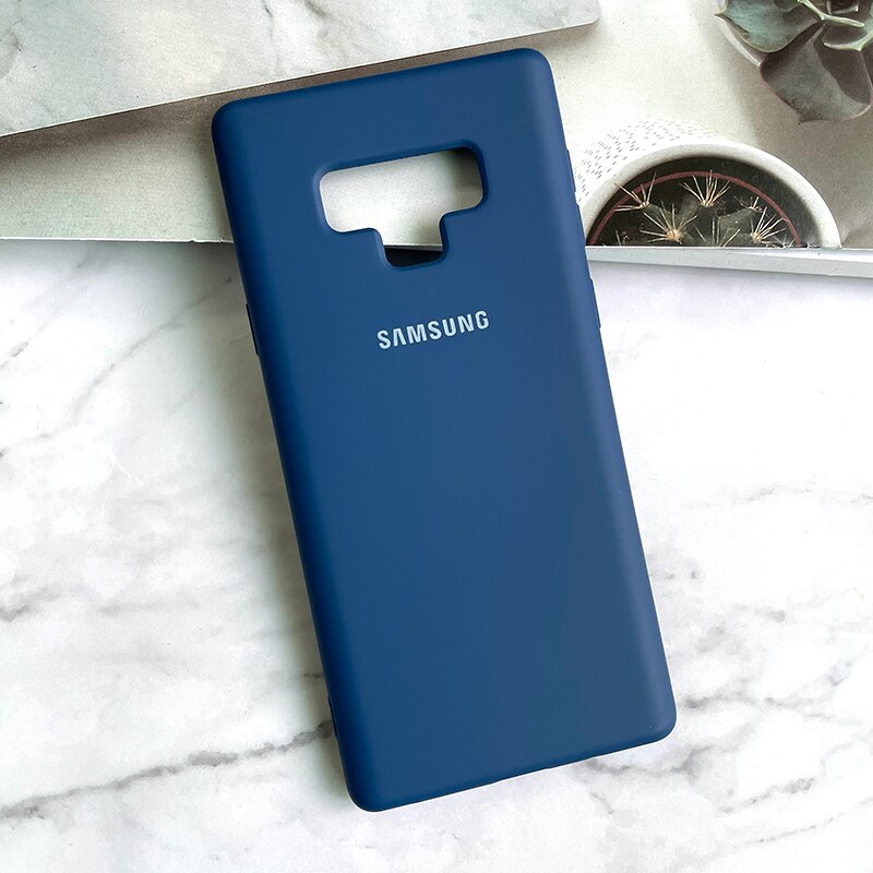 Funda de silicona líquida para Samsung Galaxy Note 9, cubierta trasera suave y sedosa de TPU para Galaxy Note 9