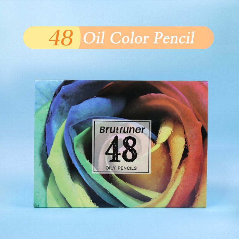 Brutfuner 12/48/72/120/160/180/260 kolorowe kredki miękkie rdzeń kolorowanie ołówki zestaw do rysowania kolorowe prowadzi Student Art Supplies: 48 Oil Colors