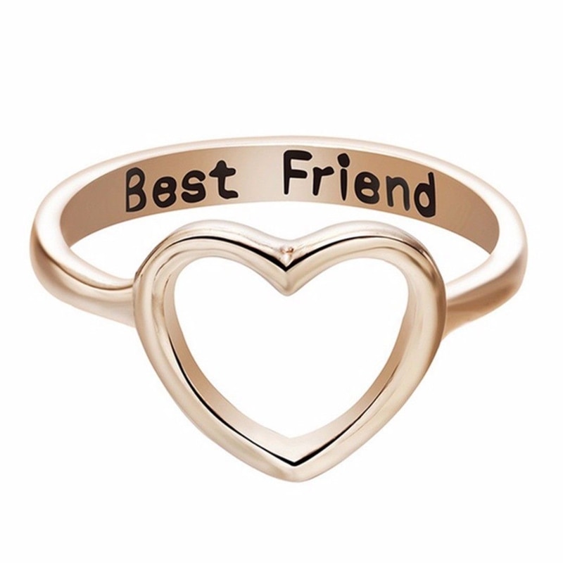 1 Pc Mädchen Freundschaft Liebe Herz Beste Freund Ring Frau Schmuck Ringe
