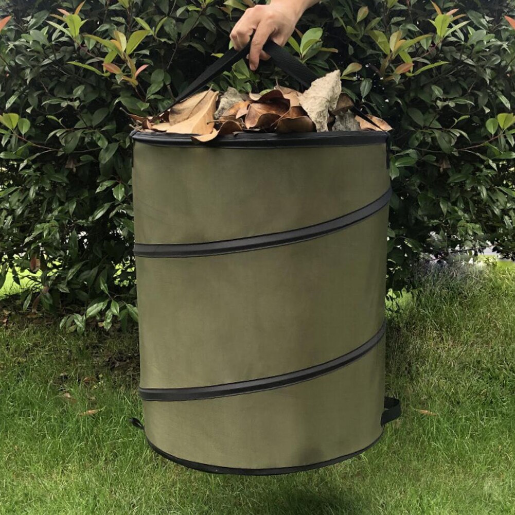 Garten Mülleimer Pop-hoch Mülleimer Tragbare Faltbare Müll Blatt Container Für Rasen Garten