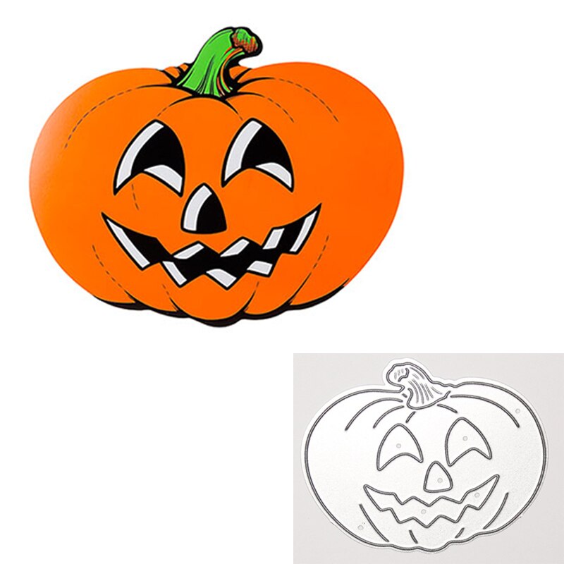 Halloween skrekk gresskar kutte dør triks eller behandle metallform til gjør-det-selv scrapbooking dekorativt håndverk preging utstanset: 1-63 x 50mm