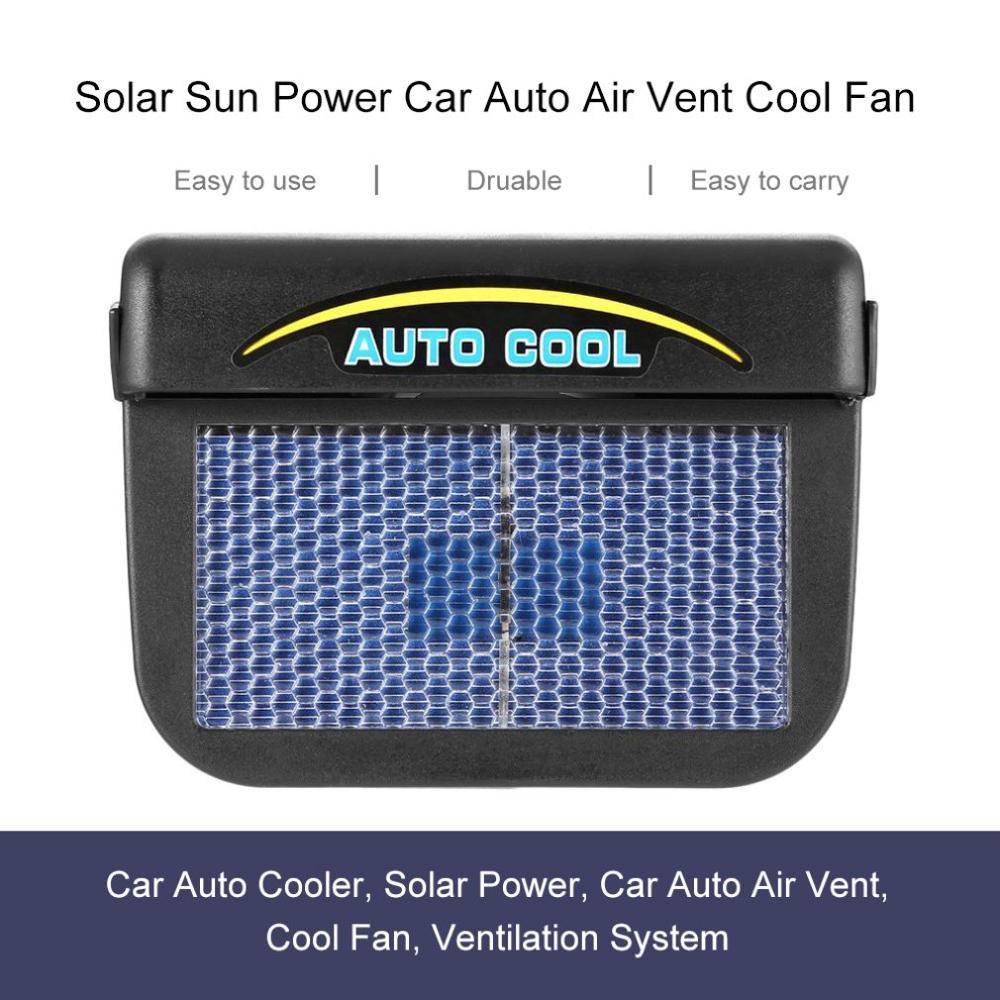 Solar Power Car Auto Air Vent Cool Fan Cooler Ventilation System Radiator Fan Exhaust Heat Fan Automobile Fan with Rubber
