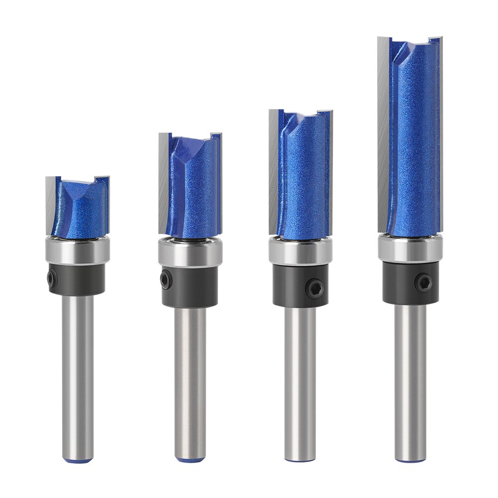 1 stk 1/4 i 6mm skaft fres fres trimming trebearbeiding fres doble blader