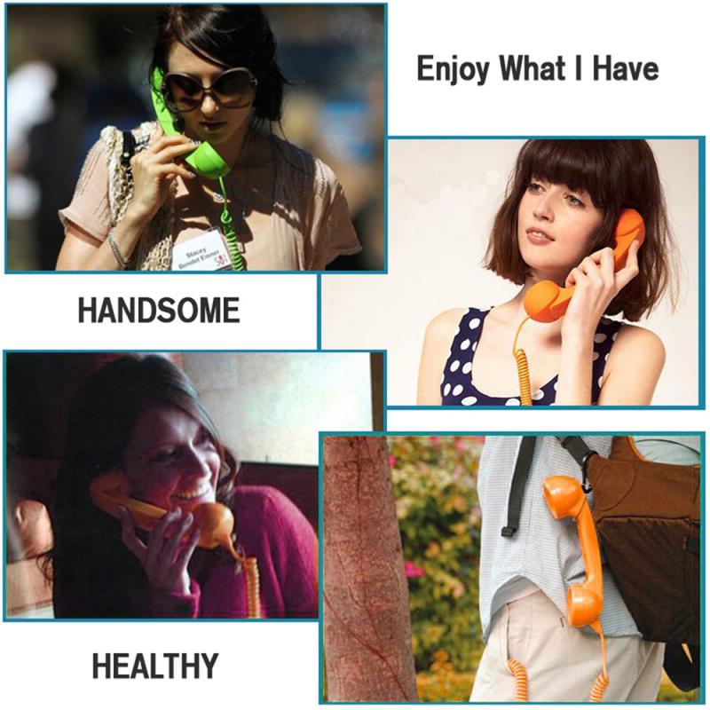 1pcs Mobile Phone Telephone Receivers Handset Earphone Retro Telephones Receiver For IPhone 3.5mm Interface Cellphone