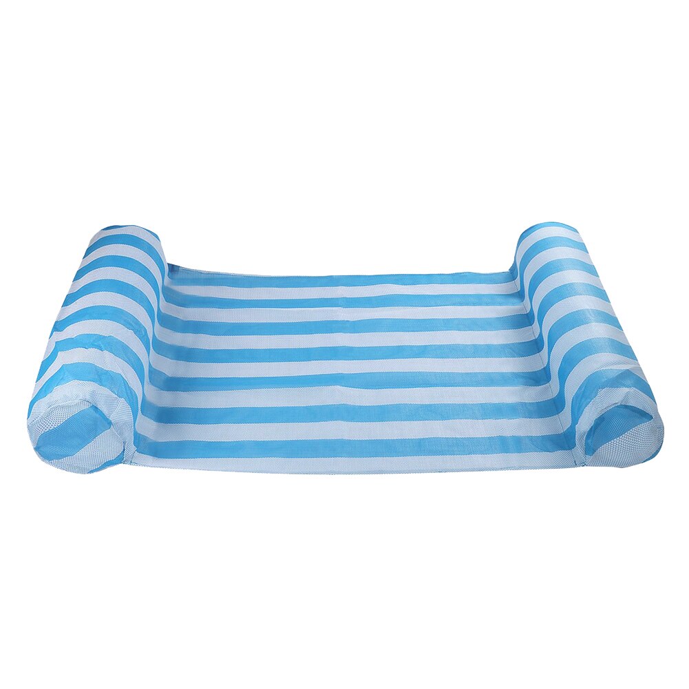 Oppustelig vand hængekøje madras swimmingpool mat flåder flydende stol seng let bærer svømning holdbare dele: Lyseblå