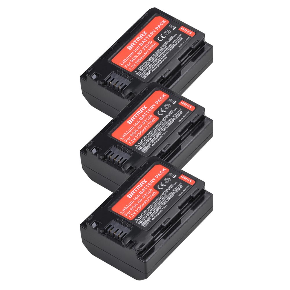 1Pc 2650Mah NP-FZ100 Np FZ100 Camera Batterij Akkus Voor Sony NPFZ100 Z-Serie, alpha A7 Iii, A7R Iii, A9, A9R, A9S, A6600: 3Pcs