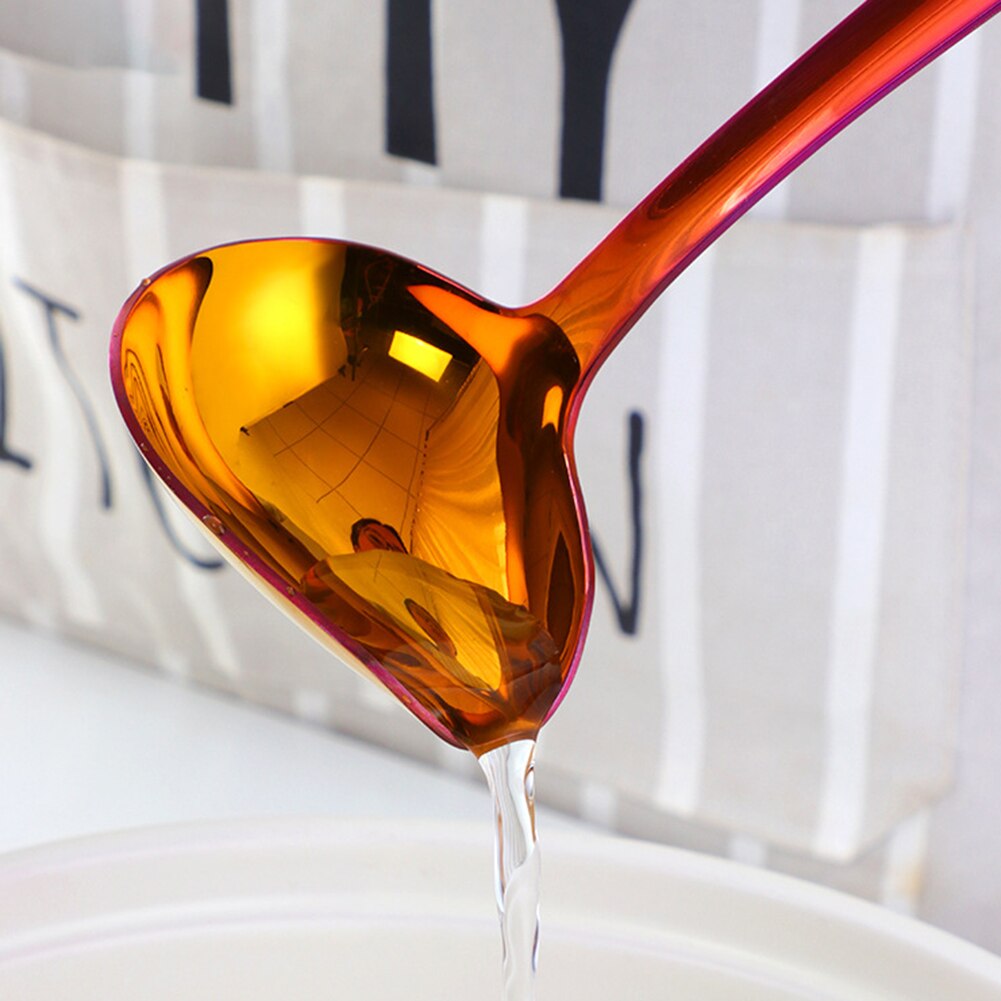 Stainless Steel Duck Mouth Oil Spoon Ladle Scoop Tableware Coffee Spoon Long Handle Tea Spoons Kitchen Drinking Flatware