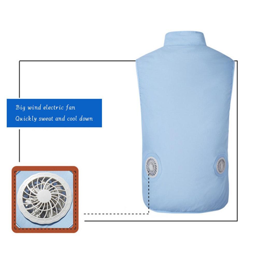 Fan Cooling Usb Opladen Kleding Fan Vest Airconditioning Kleding Voorkomen Zonnesteek Verdampen Zweet Outdoor Vissen