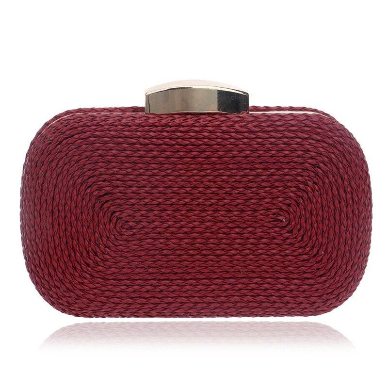 Hard Box Clutch Evening Bags Weave Womens Wedding Prom Evening Party Chain Shoulder Bags