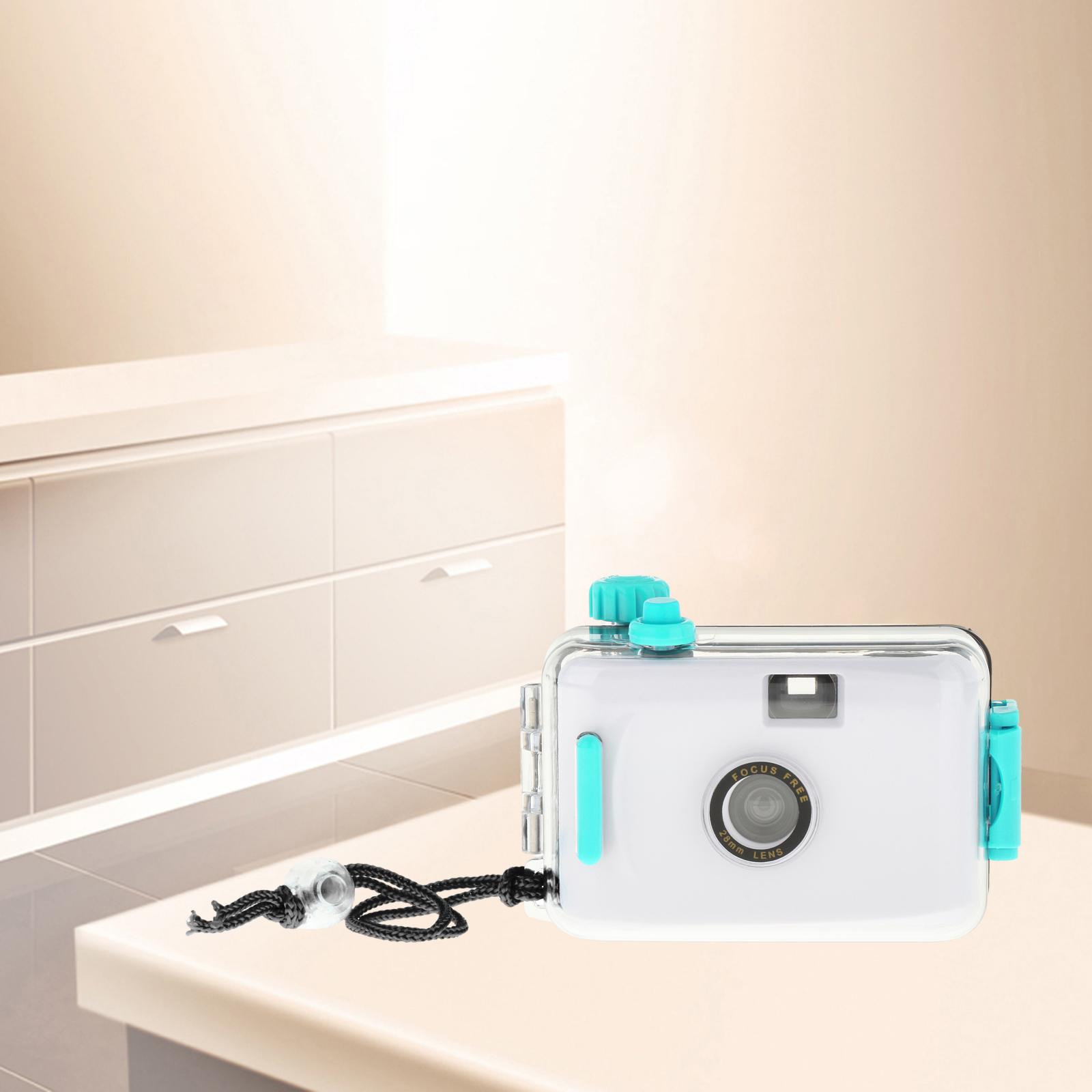 PP Portable Underwater Waterproof Mini Camera Film Camera 35mm Film Accessories Parts for Photography Travel Activities: Cyan Case