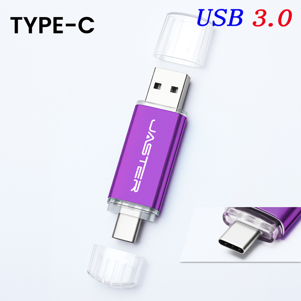 USB-C-Stock 128 GB Typ-C USB 3.0-Blitz-Laufwerk 64 GB Bunter USB3.0-Speicherstick Hochgeschwindigkeits-Stock 32 GB Blau verrotten Grün Schwarz: Lila / 16 GB