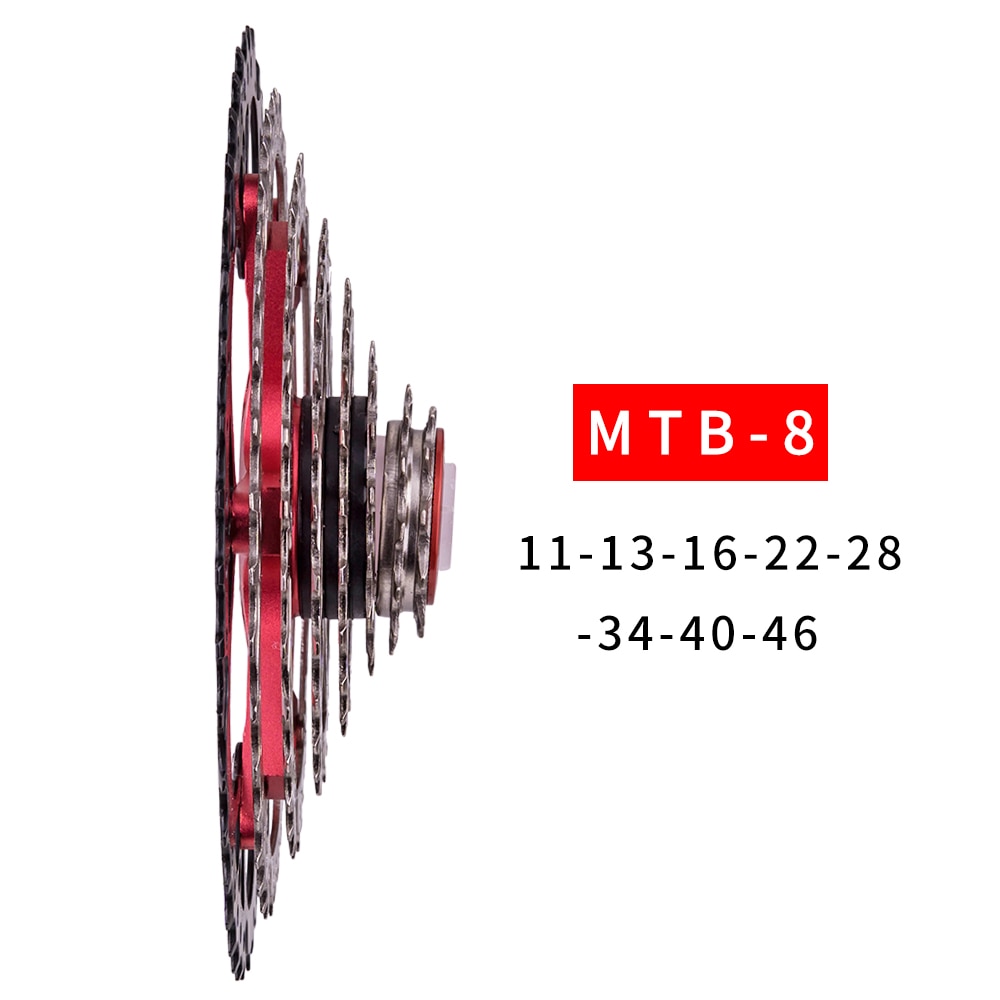 Cassete de mtb de 8 velocidades, 11-46 t, 8 s, mountain bike, roda livre, relação larga, sprocket para m310 tx35 peças de bicicleta k7 x4