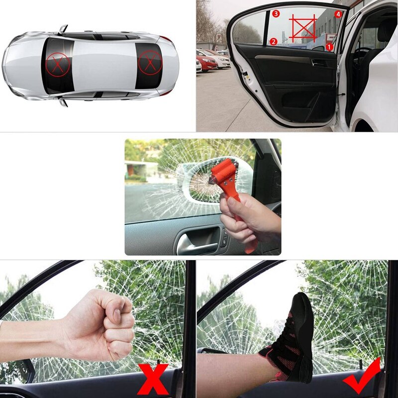 13 Stck Automatische Fenster Hammer für Notfall Auto Sicherheit Hammer Auto Notfall Lebensrettende Hammer