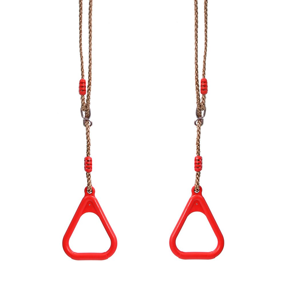 Barn ringar gunga lekplats trapets gym gunga flyga pull up ring sport utomhus inomhus gym gunga: Röd