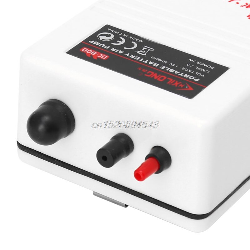 Akvarie luftpumpe enkelt udtag lydløs akvarium batteridrevet iltpumpe belufter kompressor 2w &amp;