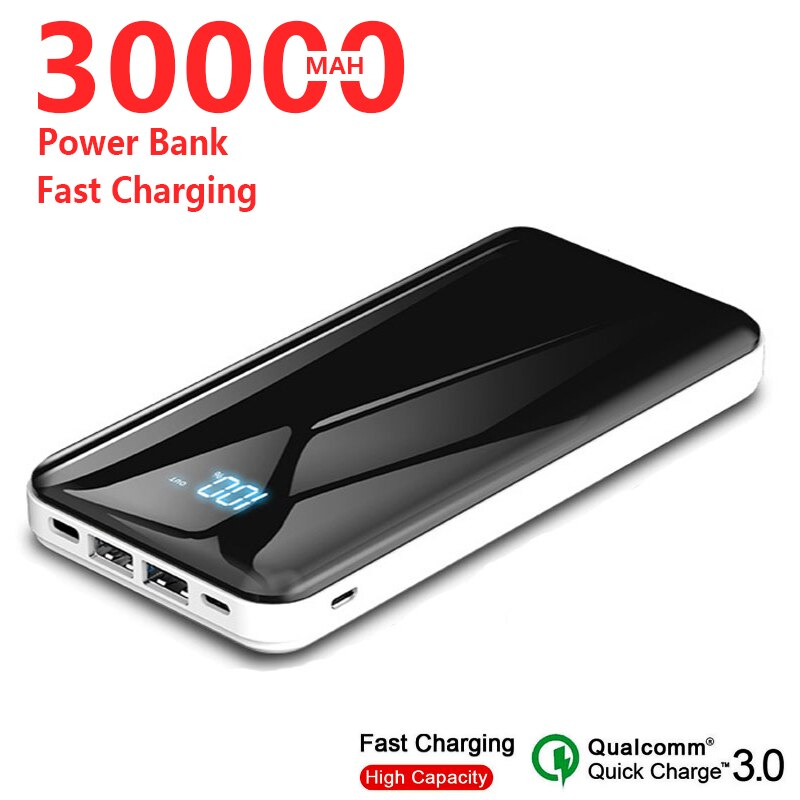 30000mAh Accumulatori E Caricabatterie Di Riserva di Grande Capacità È Adatto Per tutti i Telefoni Intelligenti Mobile Portatile di Potere Batteria Esterna del Caricatore Veloce