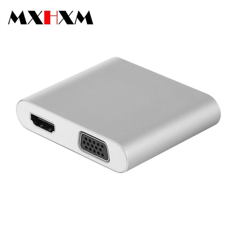 MXHXM For Android iPhone Universal HDMI Video Cable For iPad Tablet to VGA Connection TV Projection Instrument Conversion