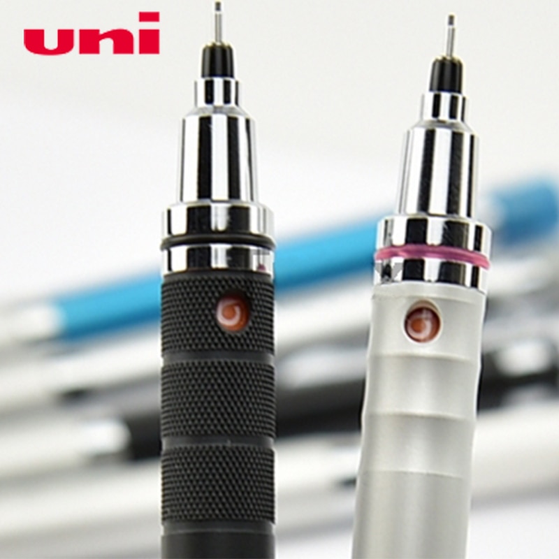 Japan uni  m5-1017 kuru toga mekaniska pennor metall skiss målning automatisk rotation penna 0.5mm skriva konstant bly