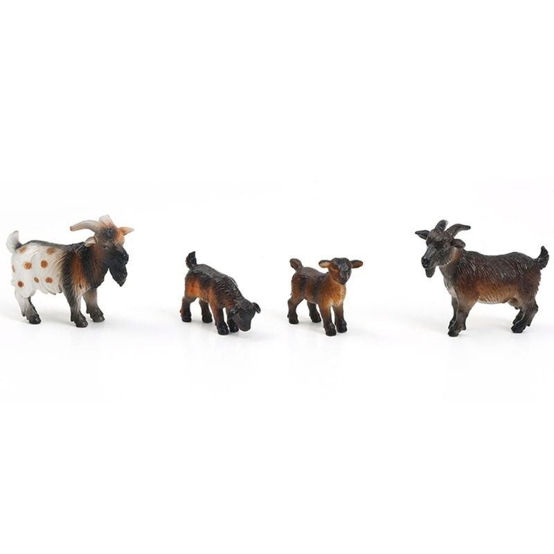 Simulation Parent-child Animal Model Toys Set Realistic Dog Duck Chick Horse Sheep Children Educational Prop Scene Decoration