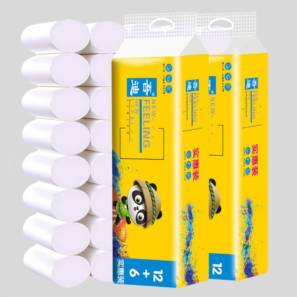 18 Roll Paper Tissue 4 Layers Hygienic Roll Paper Affordable Coreless Special Paper Towels Household Kitchen Toilet Paper Napkin
