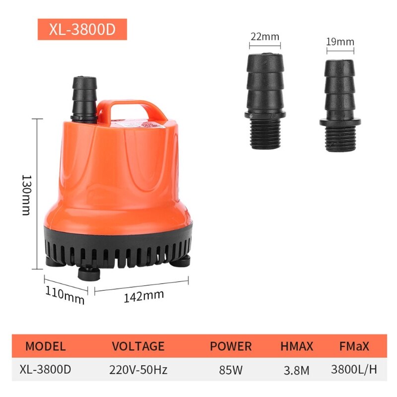 Fish Pond Tank Bottom Suction Submersible Water Pump Fountain Aquarium Filter