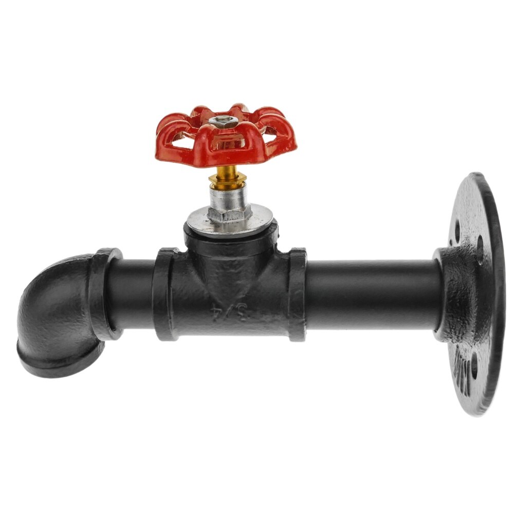 Primematik-Staal Wandrek 1 Haak. Kleerhanger En Buis Handdoekenrek Met Industriële Tap