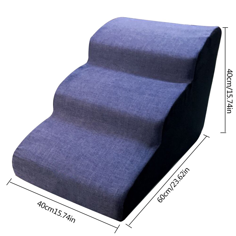 Dog Stairs Pet 4 Steps Stairs For Small Dog Cat Dog House Pet Ramp Ladder Anti-slip Removable Dogs Bed Stair Sponge Pet Supplies: 40x60x40cm