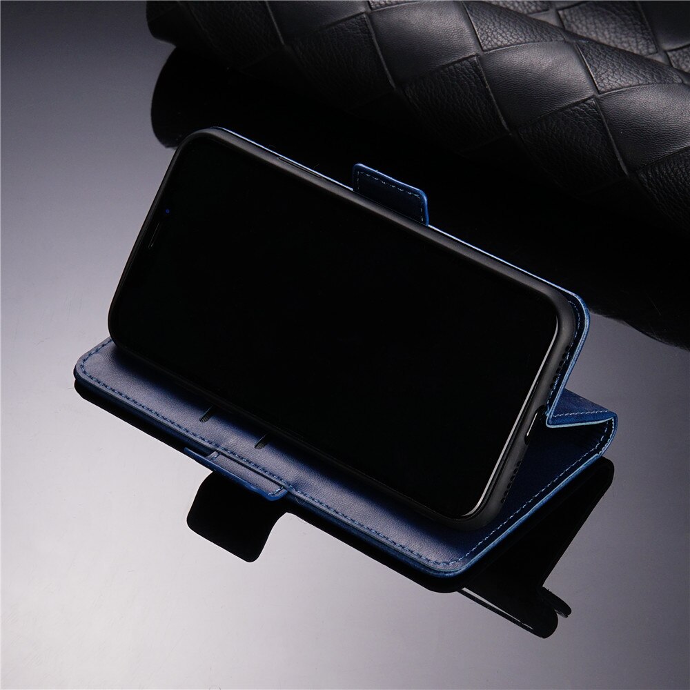 Stand Zakelijke Telefoon Holster Voor Vivo Y31 Case Wallet Vivo Y31 Cover Voor Coque Vivo Y31 6.58 &quot;Leather &amp; Silicone